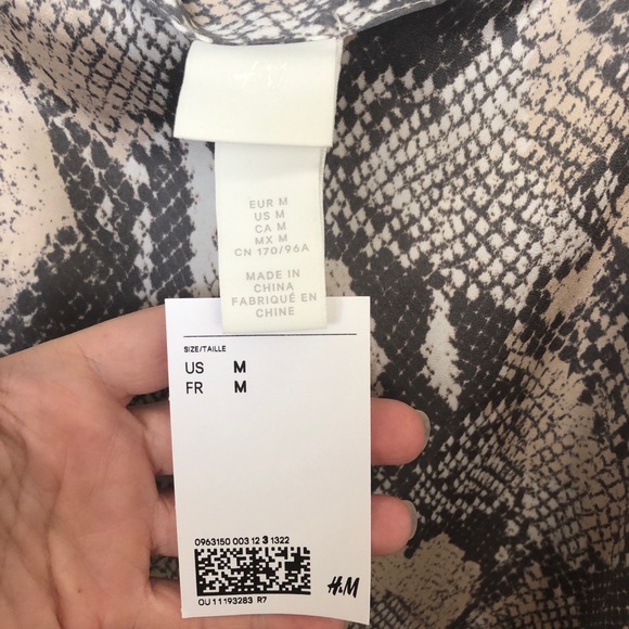 Snakeskin print satin sleeveless dress H&M - Picture 6 of 9